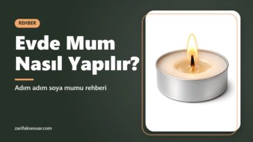 Evde mum nasıl yapılır rehberi kapak görseli: yanan tea light mum
